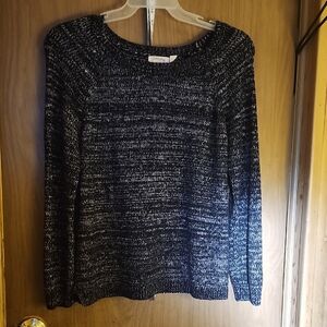 Faded Glory Black and White Crew Neck Sweater